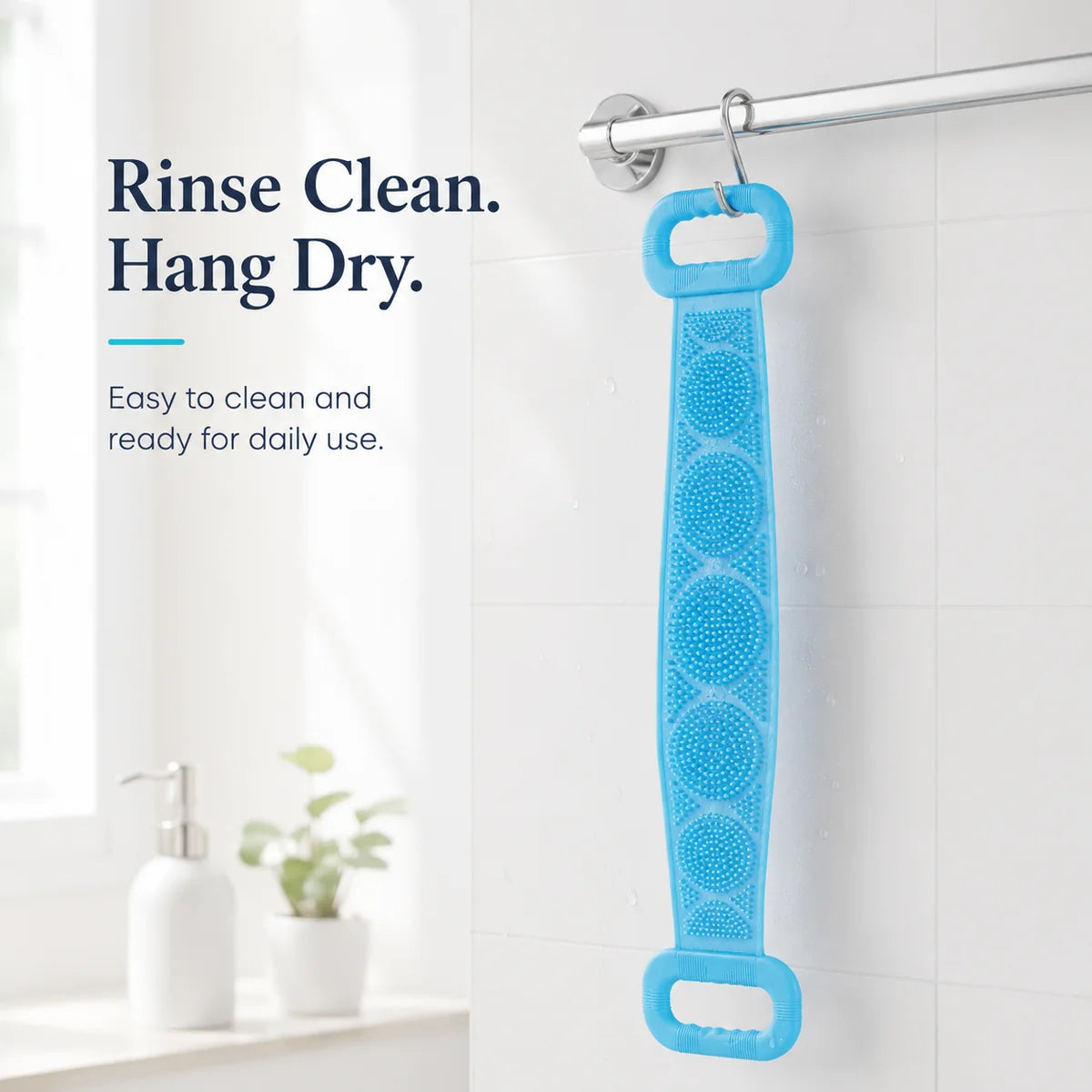 🛀Limited-Time 50% OFF💦Silicone Bath Brush Double-Sided Exfoliating Back Scrubber