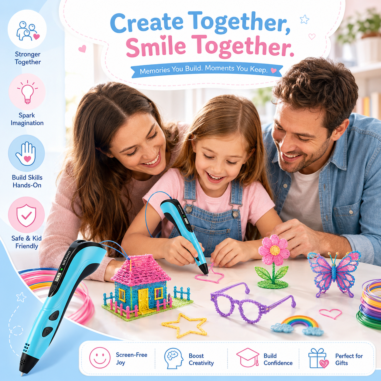🔥Limited Time 49% OFF | 3D Magic Creation Pen for Kids — Create Endless 3D Designs, Learn STEM Skills & Have Fun Without Screens