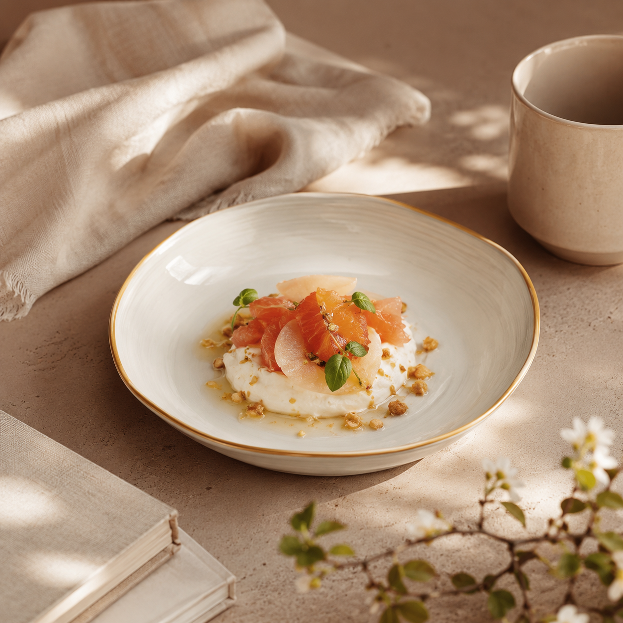 “Cloud Sea” Ceramic Dinner Plate