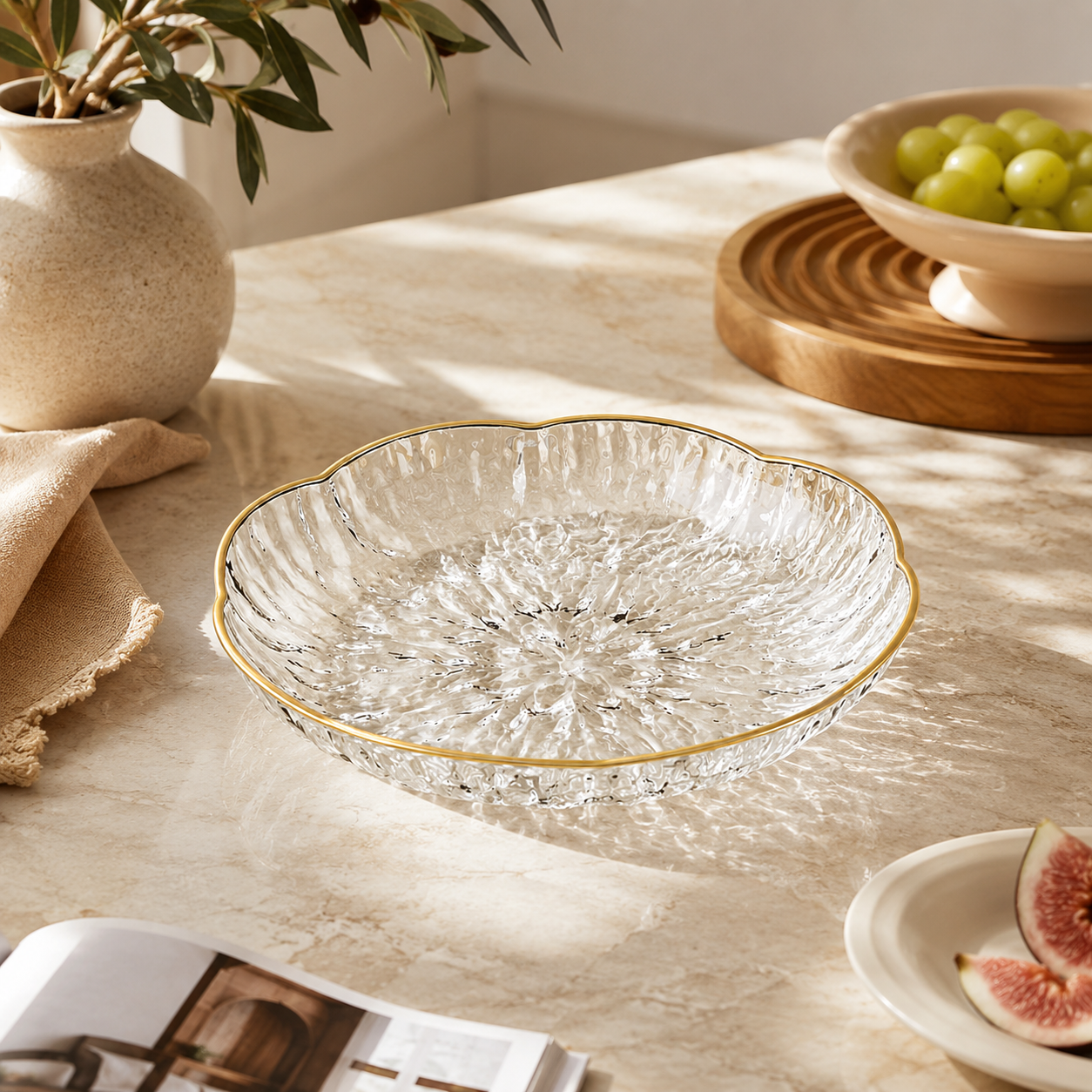 Glacier Texture Fruit Plate
