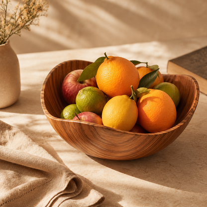 Cherry Wood Grain Triangle Fruit Plate