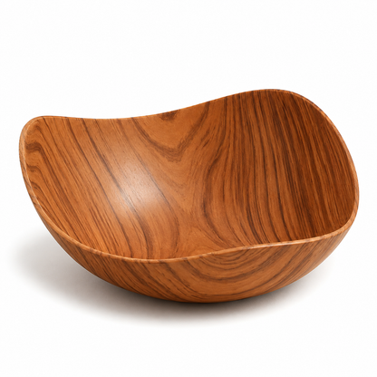 Cherry Wood Grain Triangle Fruit Plate