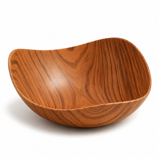 Cherry Wood Grain Triangle Fruit Plate