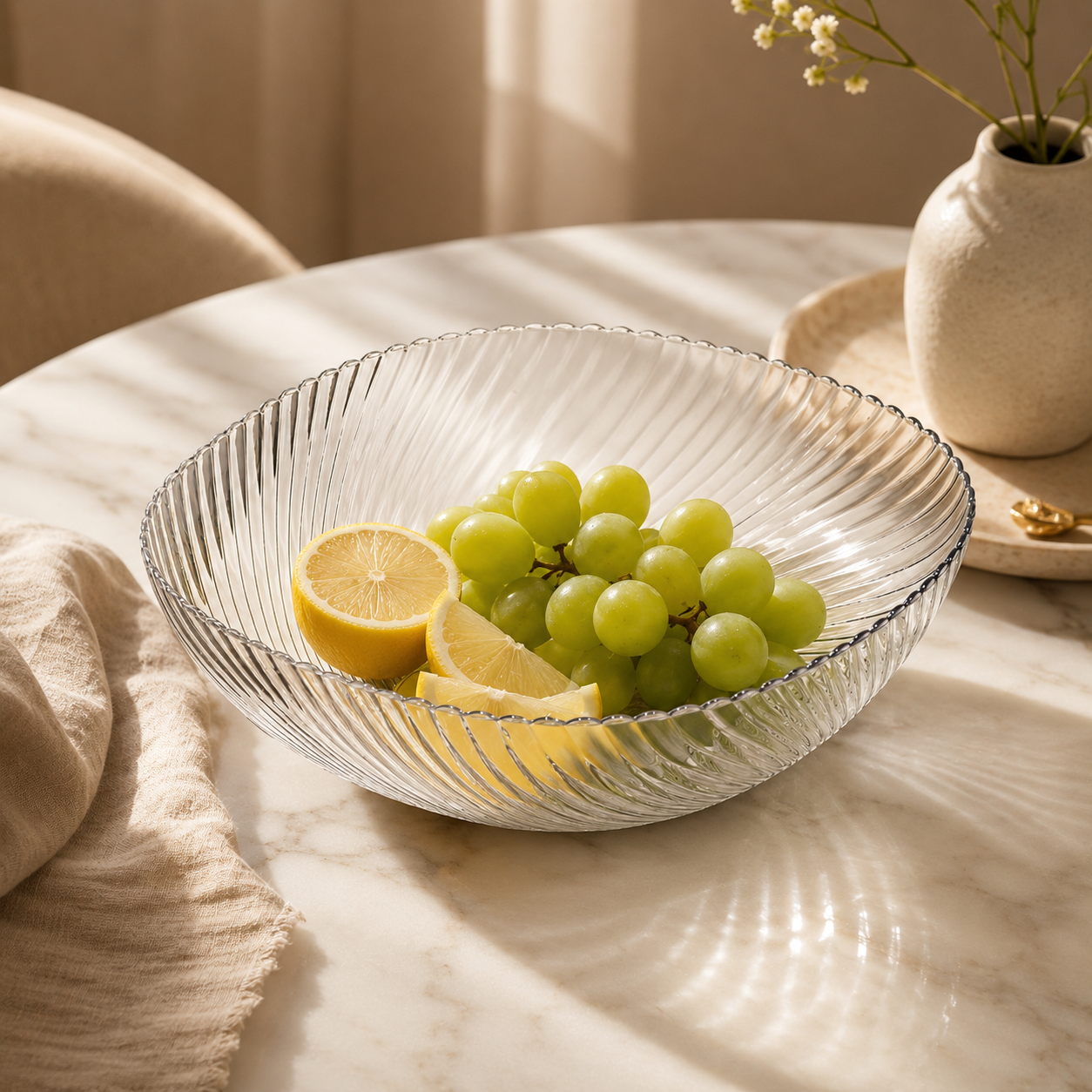 Spiral Texture Fruit Plate