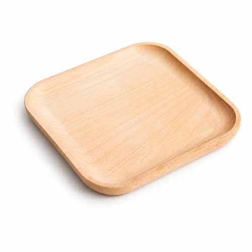 Beech Wood Square Serving Tray