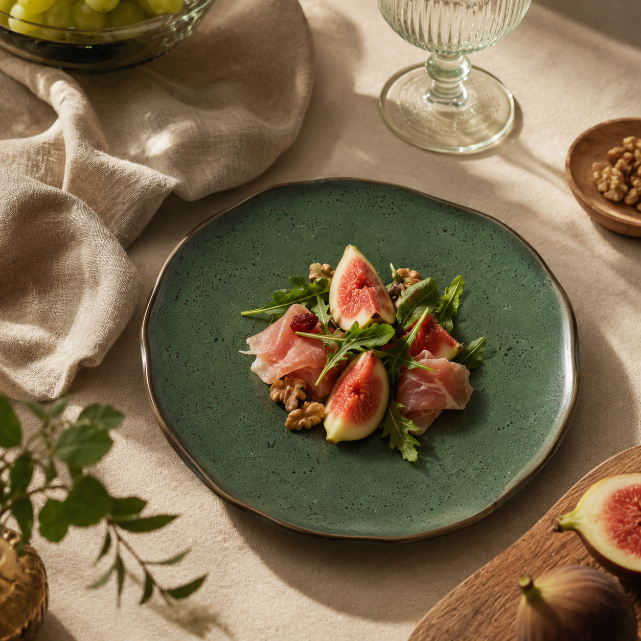 Wave Edge Round Ceramic Plate