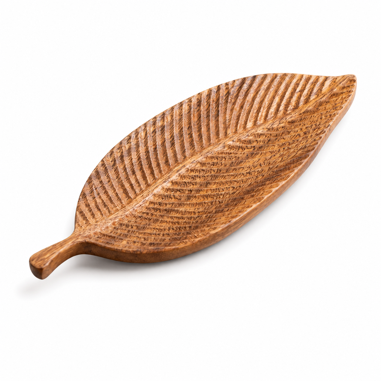 Walnut Slim Leaf Serving Tray