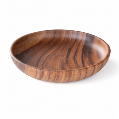 Acacia Wood Round Serving Bowl