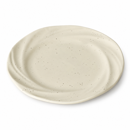 Spiral Ink Pattern Ceramic Plate