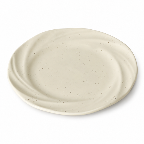 Spiral Ink Pattern Ceramic Plate