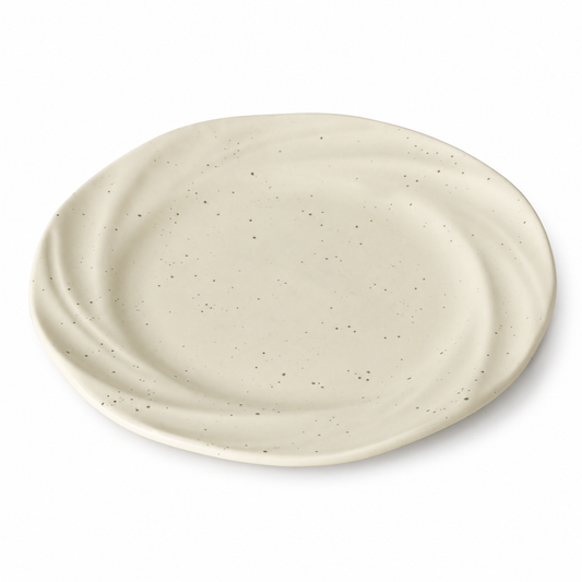 Spiral Ink Pattern Ceramic Plate