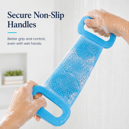 🛀Limited-Time 50% OFF💦Silicone Bath Brush Double-Sided Exfoliating Back Scrubber