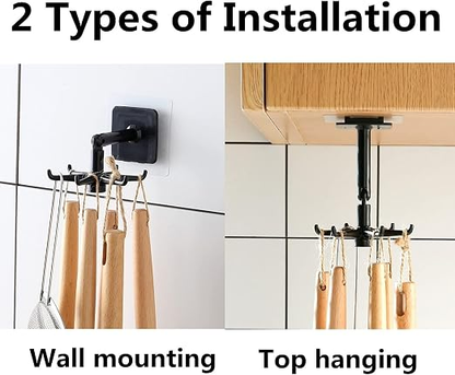 💛Limited Time 50% OFF | 360 Self-Adhesive Rotating Kitchen Hooks