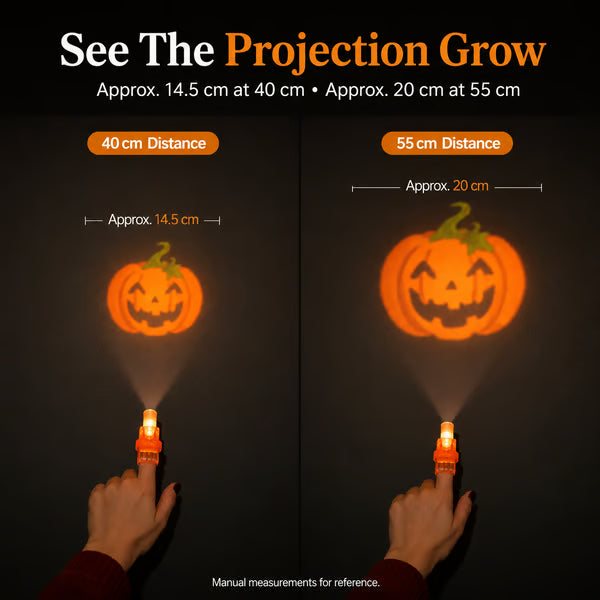 🔥Last Day 50% OFF | 🎃4PCS Halloween Finger Projector Lights – Mini Pattern Projector