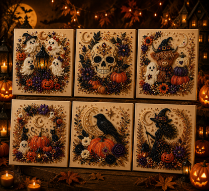 🔥 Limited Time 50%👻✨Halloween Pearl Art DIY Kit – Turn Tiny Pearls into Spooky-Cute Magic