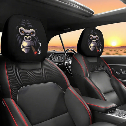 🎃 The Ultimate Prank: 👻 2-in-1 Creepy Car Headrest Cover & Prank Mask (2PCS)