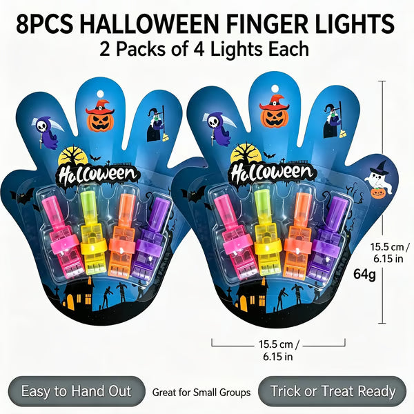 🔥Last Day 50% OFF | 🎃4PCS Halloween Finger Projector Lights – Mini Pattern Projector