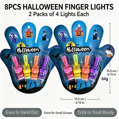 🔥Last Day 50% OFF | 🎃4PCS Halloween Finger Projector Lights – Mini Pattern Projector