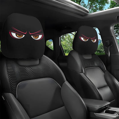 🎃 The Ultimate Prank: 👻 2-in-1 Creepy Car Headrest Cover & Prank Mask (2PCS)