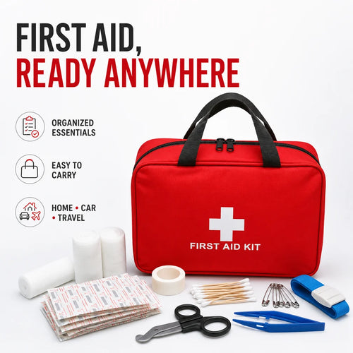 🆘160Piece Waterproof First Aid Kit for Emergencies - Suitable for Various Emergency Situation