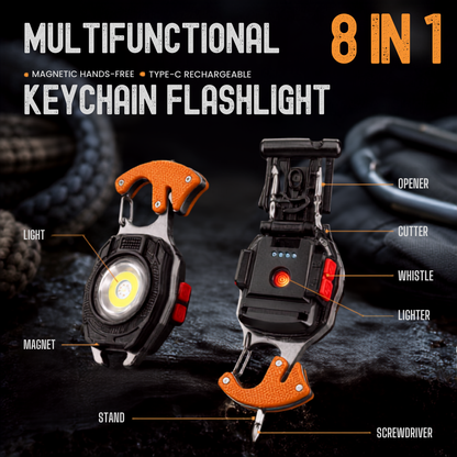 🎁Last Day Promotion 49% OFF🔥8-in-1 Multifunctional Keychain Flashlight🔦🌈