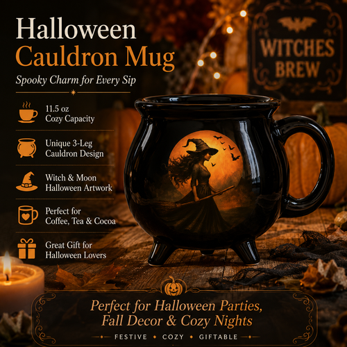🔮 Witch Cauldron Coffee Mug | The Ultimate Halloween Drinkware 🦇