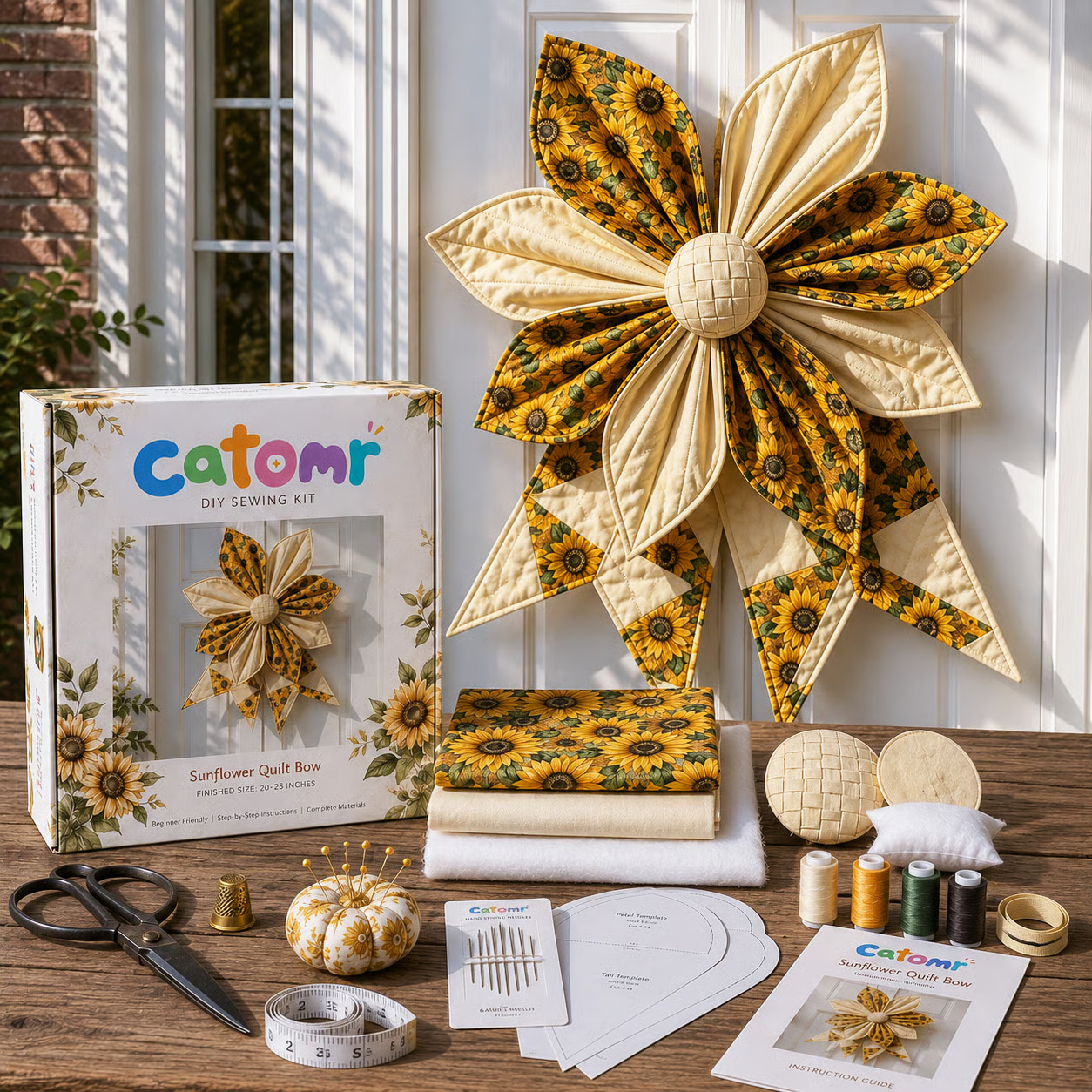 🏆 Early Bird Sale 50% OFF🔥 – Large Patchwork Bow Sewing Kit