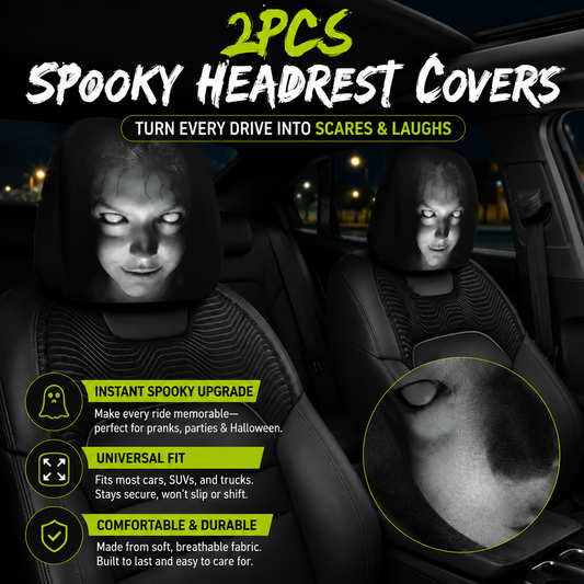 Turn Heads & Get Laughs! 😂 2PCS Hilarious Car Headrest Covers