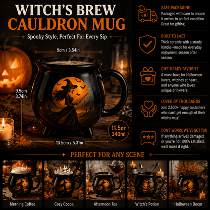 🔮 Witch Cauldron Coffee Mug | The Ultimate Halloween Drinkware 🦇
