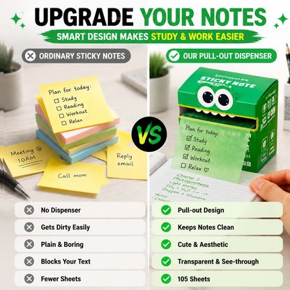 🔥 BUY 1 GET 1 FREE | Cute Pull-Out Pearl Sticky Note – Transparent Aesthetic Study Notes for Desk Setup & Office