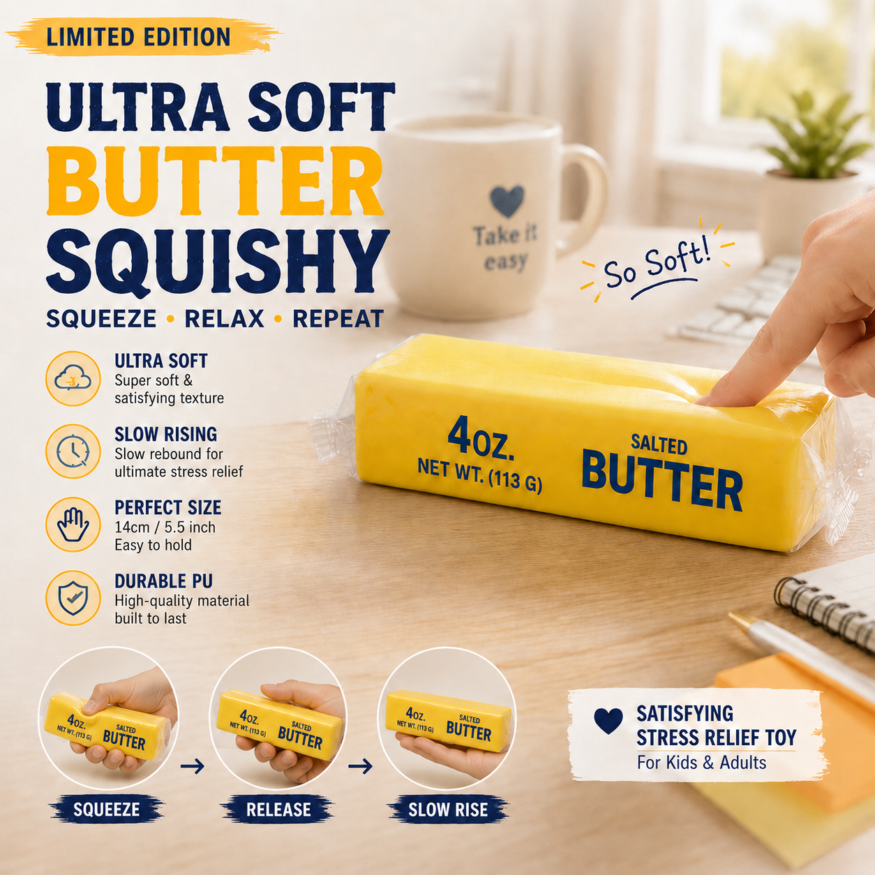 🔥Early Bird Sale | 49% OFF Butter Squishy Stress Relief Toy