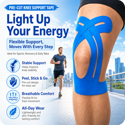 🛡️Pre-Cut Knee Support Tape That Moves With You