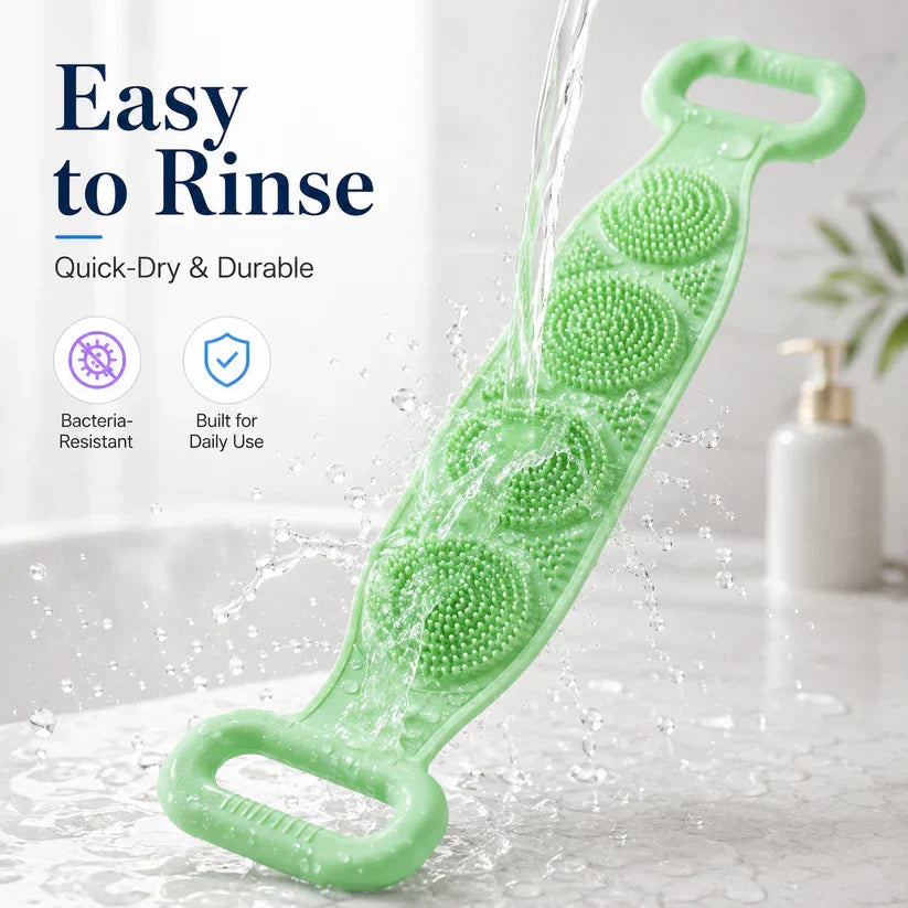🛀Limited-Time 50% OFF💦Silicone Bath Brush Double-Sided Exfoliating Back Scrubber