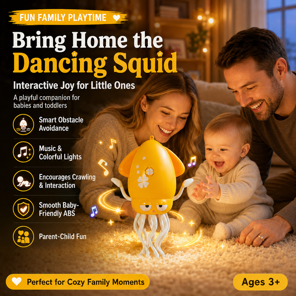 💛Limited Time 50% OFF | Electric Crawling & Dancing Octopus - Squid Toy