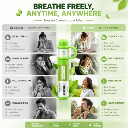 🏆Last Day Promo: 50% OFF | Natural Aromatherapy Nasal inhaler - Instant Stress Relief & Habit Replacement (0% Nicotine)