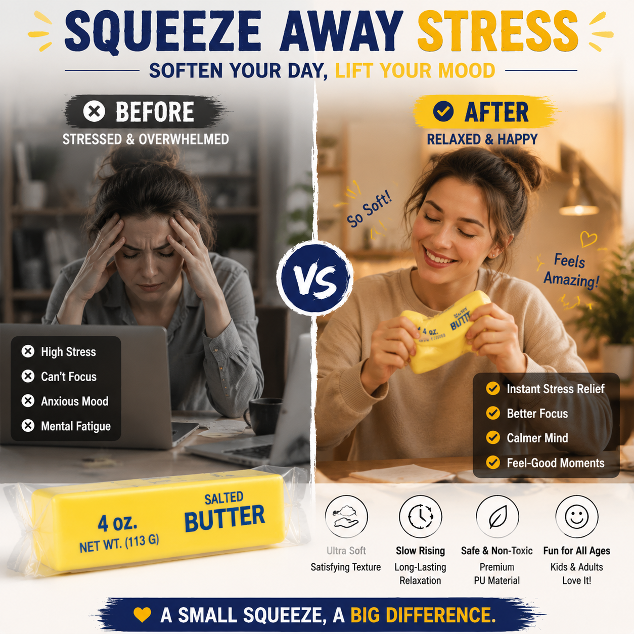 🔥Early Bird Sale | 49% OFF Butter Squishy Stress Relief Toy
