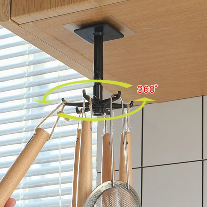 💛Limited Time 50% OFF | 360 Self-Adhesive Rotating Kitchen Hooks