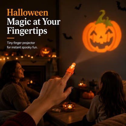 🔥Last Day 50% OFF | 🎃4PCS Halloween Finger Projector Lights – Mini Pattern Projector