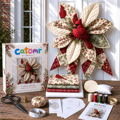 🏆 Early Bird Sale 50% OFF🔥 – Large Patchwork Bow Sewing Kit
