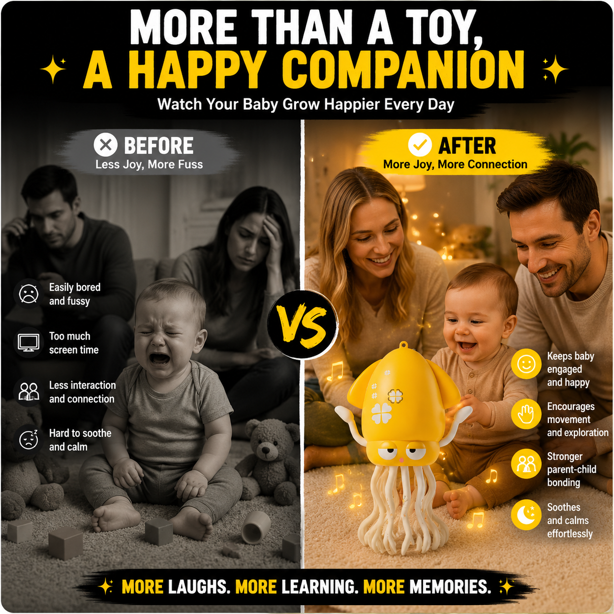 💛Limited Time 50% OFF | Electric Crawling & Dancing Octopus - Squid Toy