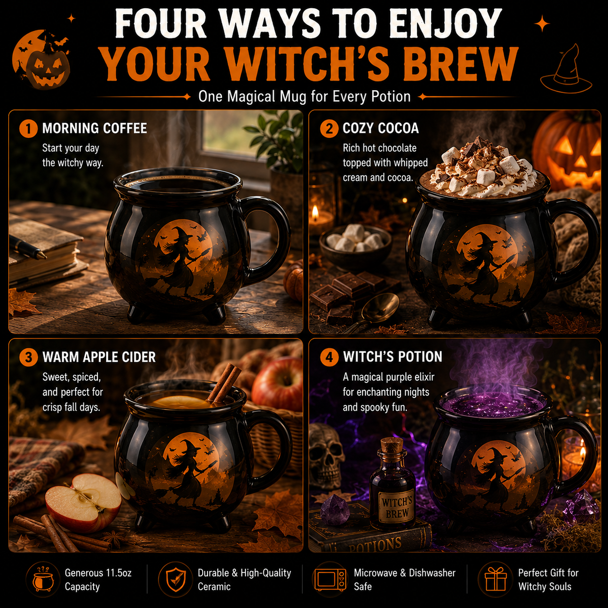 🔮 Witch Cauldron Coffee Mug | The Ultimate Halloween Drinkware 🦇