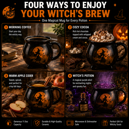 🔮 Witch Cauldron Coffee Mug | The Ultimate Halloween Drinkware 🦇