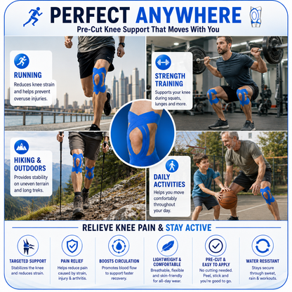 🛡️Pre-Cut Knee Support Tape That Moves With You