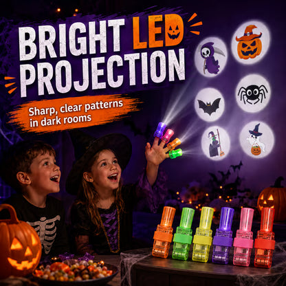 🔥Last Day 50% OFF | 🎃4PCS Halloween Finger Projector Lights – Mini Pattern Projector