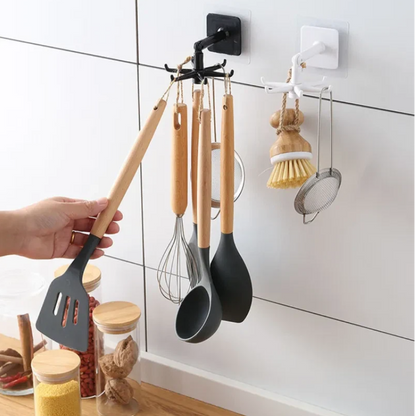 💛Limited Time 50% OFF | 360 Self-Adhesive Rotating Kitchen Hooks