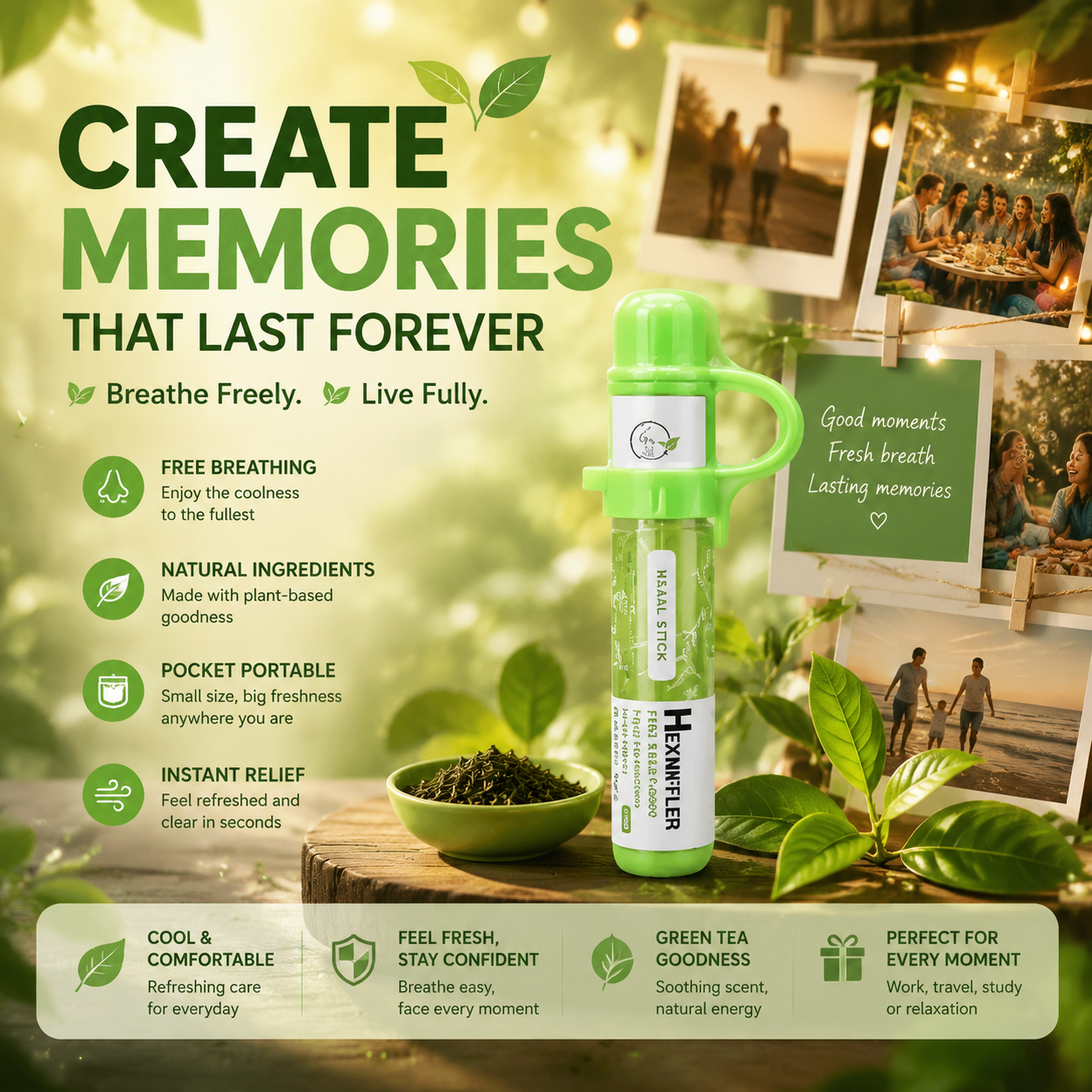🏆Last Day Promo: 50% OFF | Natural Aromatherapy Nasal inhaler - Instant Stress Relief & Habit Replacement (0% Nicotine)