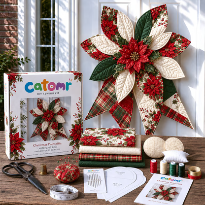 🏆 Early Bird Sale 50% OFF🔥 – Large Patchwork Bow Sewing Kit