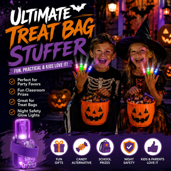 🔥Last Day 50% OFF | 🎃4PCS Halloween Finger Projector Lights – Mini Pattern Projector