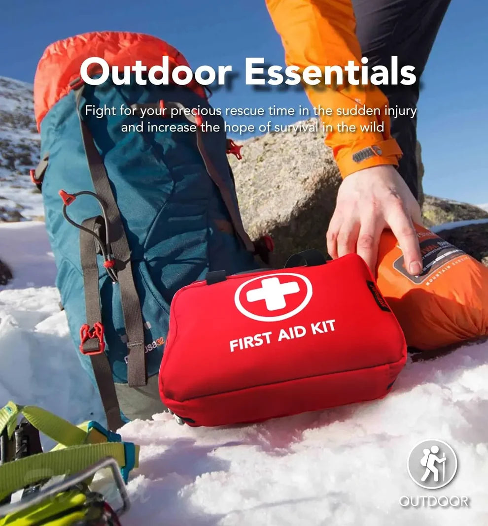 🆘160Piece Waterproof First Aid Kit for Emergencies - Suitable for Various Emergency Situation