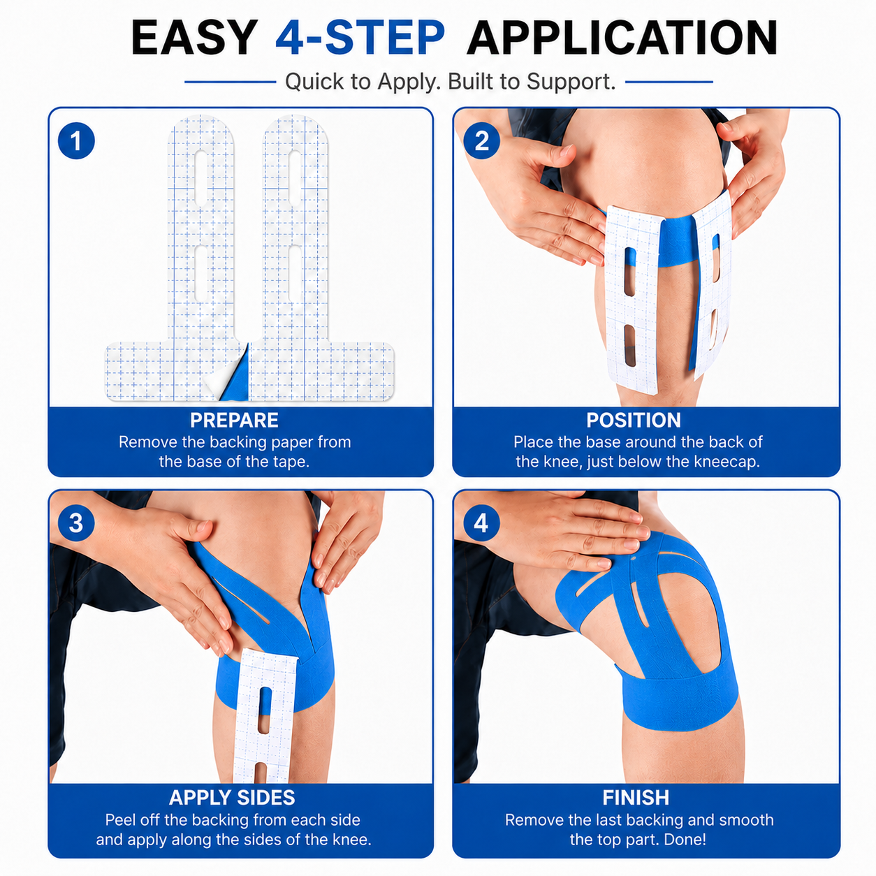 🛡️Pre-Cut Knee Support Tape That Moves With You